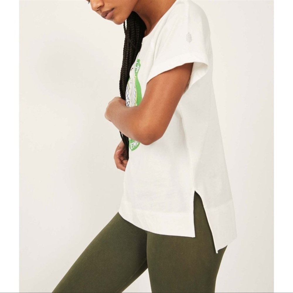 NWT Free People Inhale Henley Graphic Tee* - Picture 8 of 10